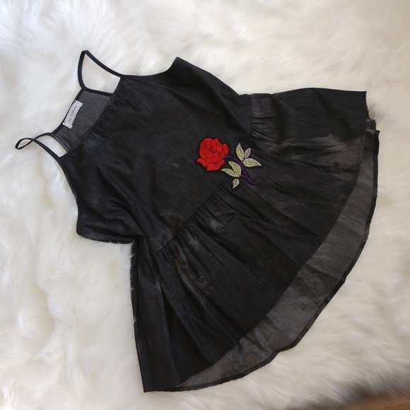 Rose - Black "Denim" Tank - Picture 7 of 8